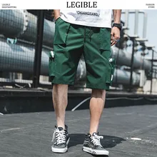 Разборчивые шорты Карго мужские летние прямые однотонные повседневные шорты с карманом до колена уличная одежда японский стиль Мужские шорты s