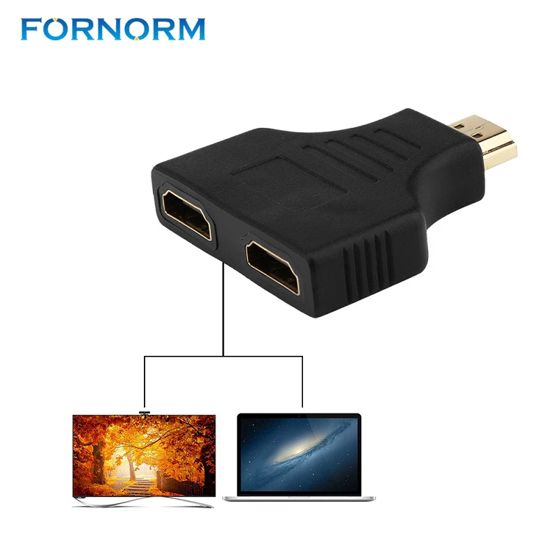 

FORNORM 1080P 1.4 HDMI Port Male To 2 Female 1 In 2 Cable Switch Out Splitter Adapter Converter For HD TV Tablet Best Selling