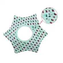 Нарядный комбинезон для малышей с цветочным принтом Слои Водонепроницаемый слюни восьмиугольная круглое полотенце детские нагрудники с защелкой рисовые мешоки 3-36 M S2