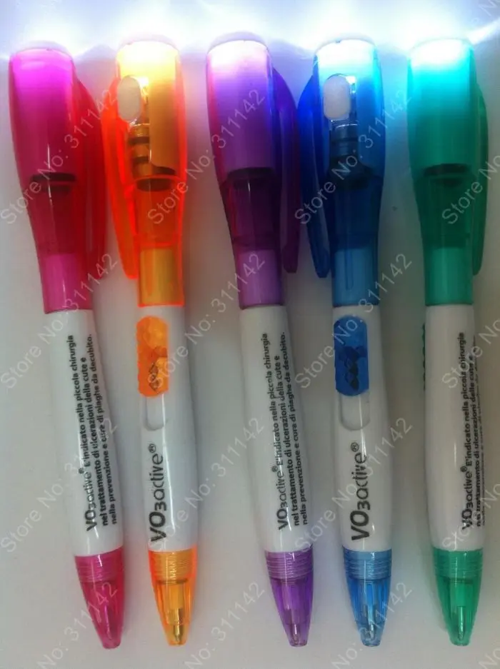 

2017 fashion LED light pen brand logo ball pen led