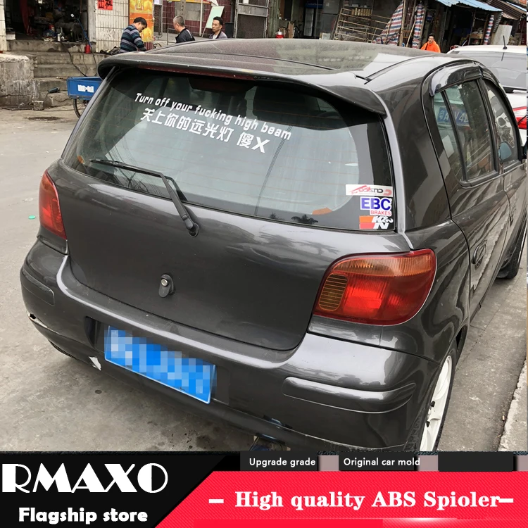 

For TOYOTA Vizt Spoiler High Quality TOYOTA Vizt ABS Material Car Rear Wing Primer Color Rear Spoiler