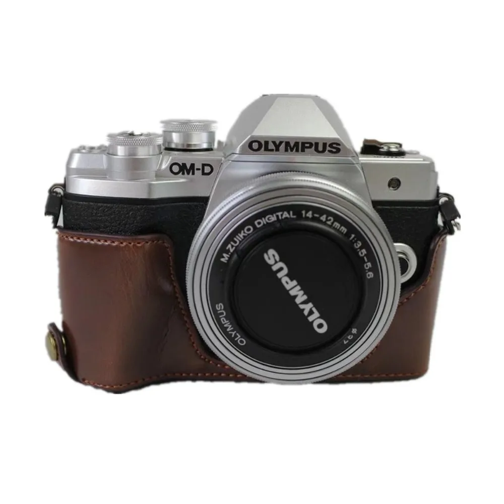 PU кожаный получехол для Olympus OM-D OMD E-M10 Mark II EM10 M2 EM10II камера батарея открытие