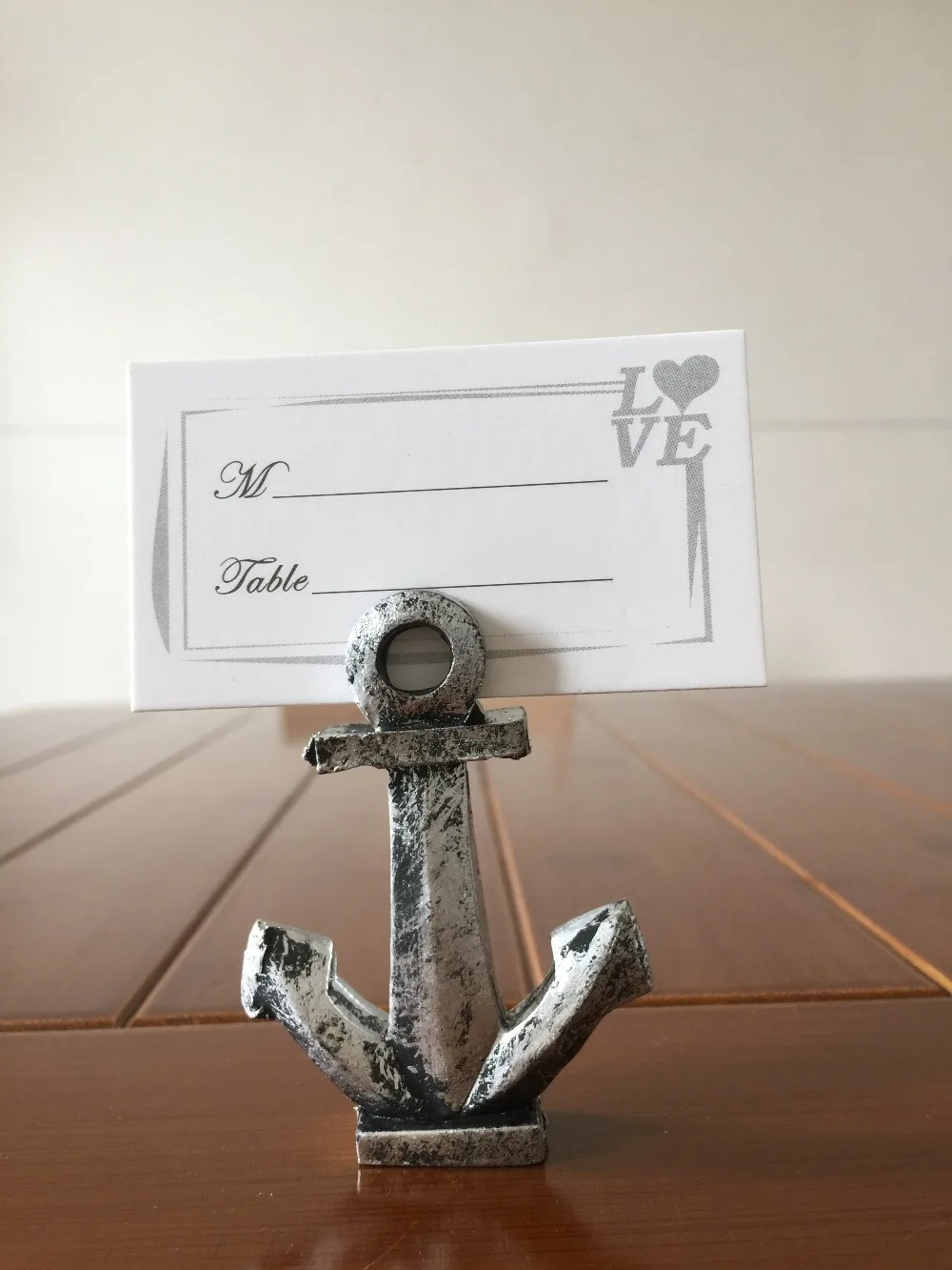 20pcs/lot 3*5cm Vintage Anchor Place Card Holder Wedding Card Holders