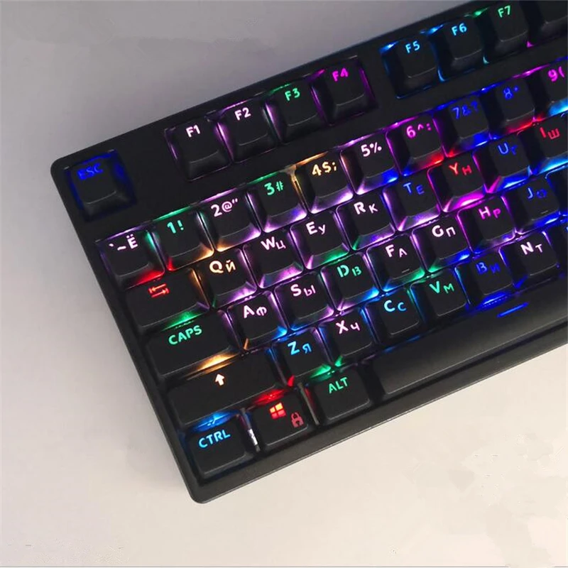 

104 Keycaps Russian Translucent Backlight Keycaps For Cherry MX Keyboard Switch