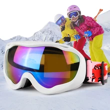 Сноуборд лыжные очки снегоход Для женщин Для мужчин двойные линзы UV400 незапотевающий Лыжный Спорт Сноубординг очки снег маска очки Защита