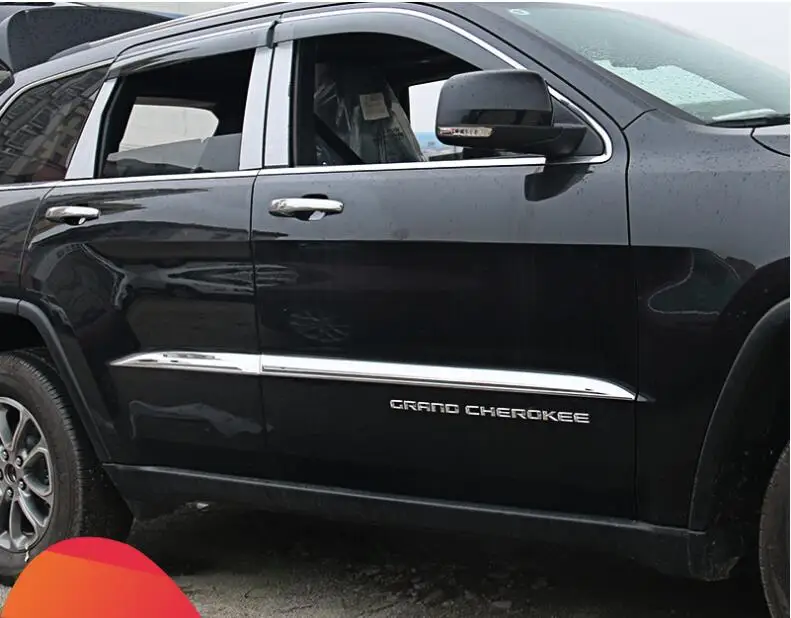 JIOYNG ABS Chrome CAR SIDE DOOR BODY PROTECTOR Molding COVER TRIM FOR