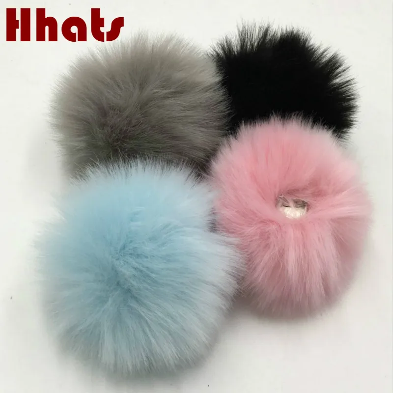 

Which in shower faux fox fur pompom artificial fur pom pom ball for hats bags shoes colorful pompon white black pink blue gray
