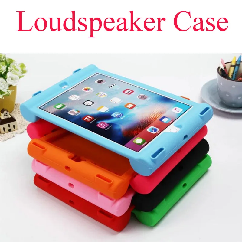 

New Anti-knock silicon tablet PC for 7.9 inch Apple iPad mini 1234 with Stand protective loudspeaker case shell skin back cover