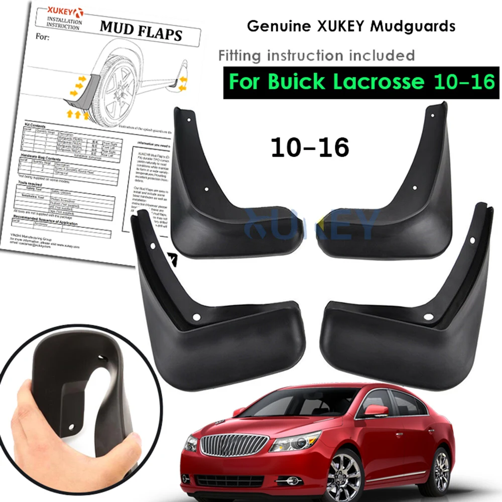 4 шт. гибкие Брызговики для Buick LaCrosse 2010 2011 2012 2013 Allure alpeon Брызговики
