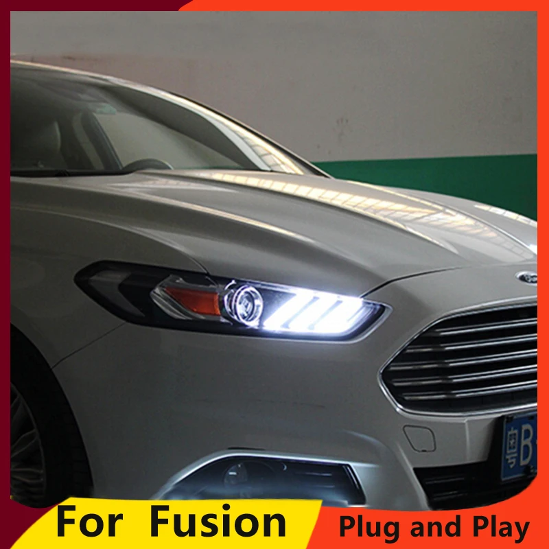 KOWELL автомобильный Стайлинг для Mondeo фары 2013 Fusion светодиодный фонарь DRL Bi Xenon объектив Высокий Низкий луч парковка