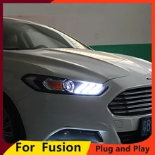 KOWELL автомобильный Стайлинг для Mondeo фары 2013 Fusion светодиодный фонарь DRL Bi Xenon объектив Высокий Низкий луч парковка