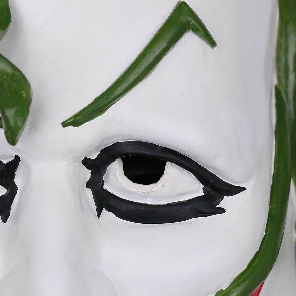 2018 Movie Batman Ninja Devil Joker Mask Cosplay Scary Joker Latex Helmet Prop Halloween Party (7)