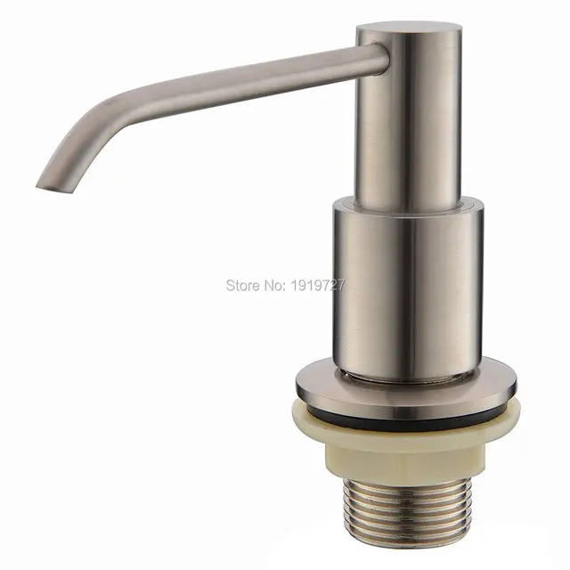 New Brushed Nickel Metal Stainless Steel Kitchen Sink Bottle Liquid New Brushed Nickel Metal Stainless Steel Kitchen Sink Bottle Liquid Soap Dispenser Built In Hand