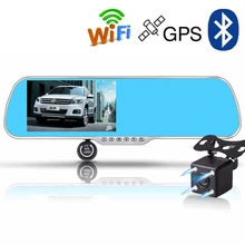 Горячие Продажи Android Зеркало Заднего Вида Автомобильный ВИДЕОРЕГИСТРАТОР Bluetooth GPS Навигатор Камеры автомобиля Full HD 1080 P Ночного Видения Видеорегистратор Двойной объектив