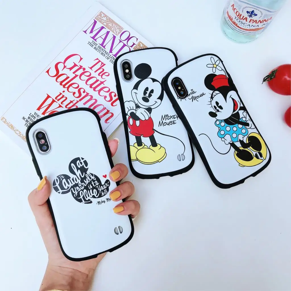 

IFACE case for iphone X XS MAX XR 8 7 6 6S plus silicone matte phone cover Cartoon Anime Disneys Cute Mickey Minnie Couple coque