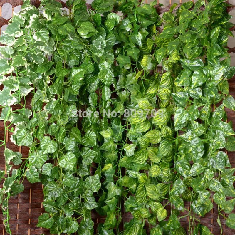 24pcs Artificial Silk 37 Begonia Sweet Potato Money Plant Grape 24pcs Artificial Silk 37 Begonia Sweet Potato Money Plant Grape Leaves Vine Ivy Rattan Foliage Hang Garland Wedding Home Decor In Dried