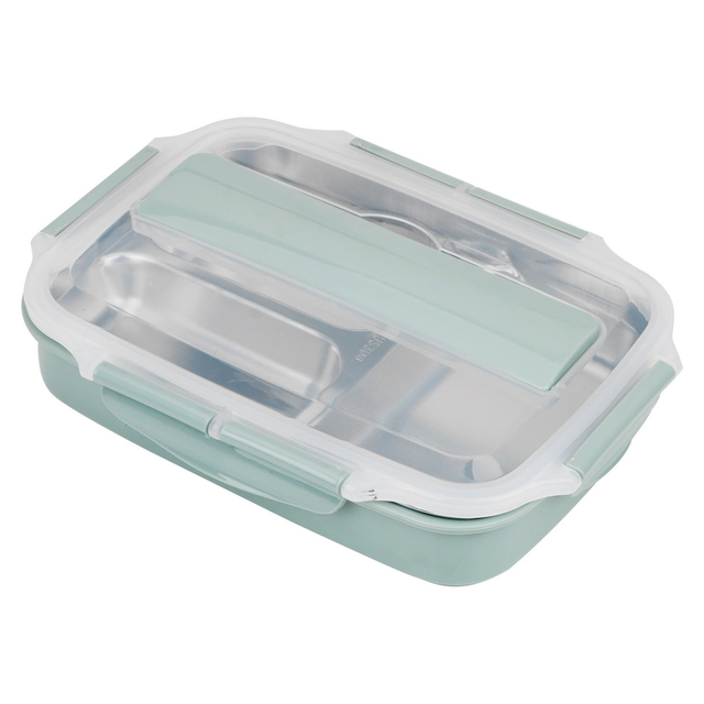 Cutlery Bento Box Lunch Box Picnic Office School Microwave Heating Large-capacity Food Container Stainless Steel