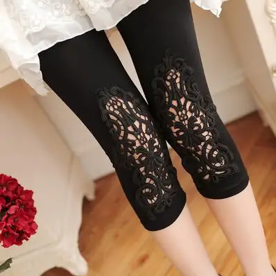 Cotton Leggings XS-7XL Plus Size Leggings Lace Decoration Women's Jeggings Plus Size 7XL 6XL 5XL 4XL 3XL White Black Purple Pink leggins Leggings