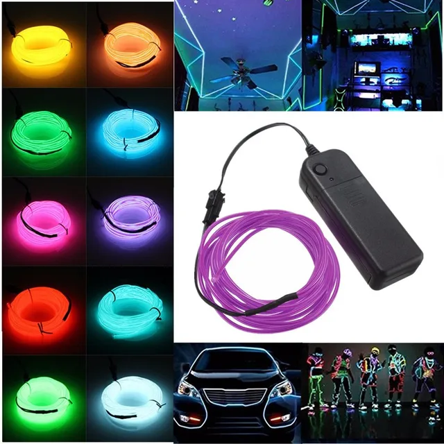 universal 2 3 mm 3m 10 colors car styling flexible neon light el