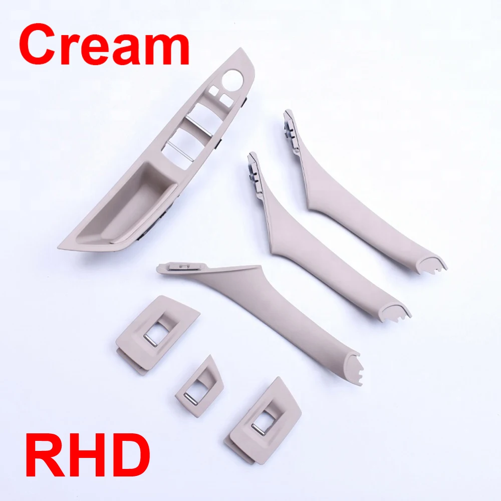 

4/7PCS Set Right Hand Drive RHD For BMW 5 series F10 F11 520 525 Black Wine Car Interior Door Handle Inner Panel Pull Trim Cover