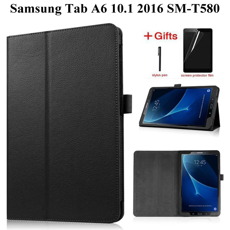 Тонкий складной чехол книжка из искусственной кожи для Samsung Galaxy Tab A A6 10 1 2016 T585 T580