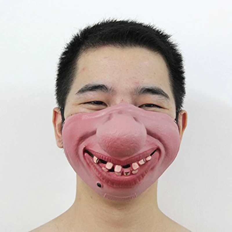 

2019 Horror Scary Halloween Mask Adult Latex Clown Cosplay Costume Props Half Face Halloween Costume Party Decoration Supplies