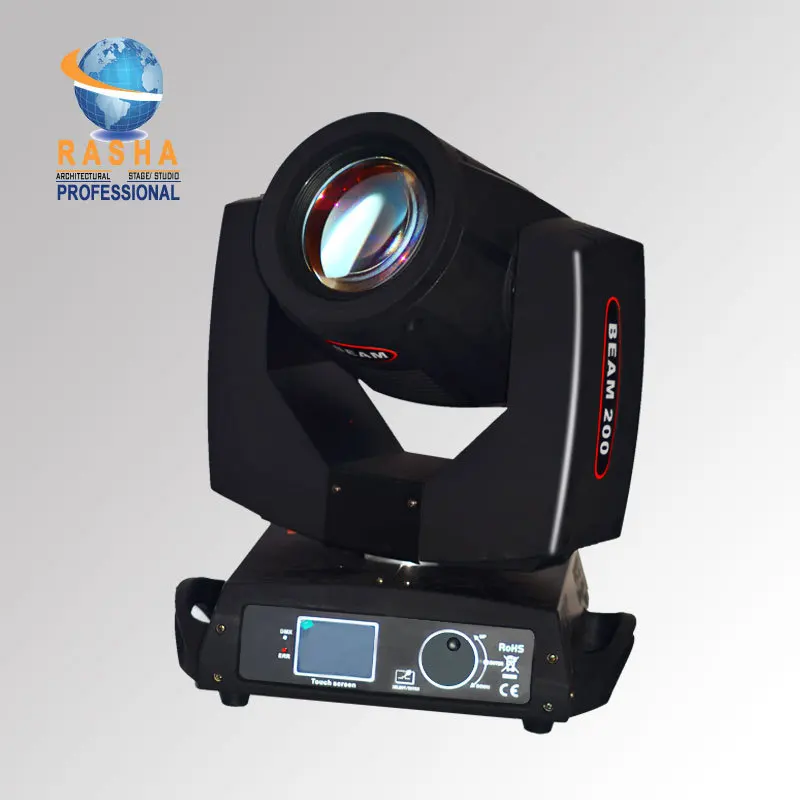 

RPAS 200 BEAM TM-200W 5R Stage Sharpy Beam LCD or Touch Screen Gobo+Beam Effects With 1 Rotating 8-face Prism And Frost