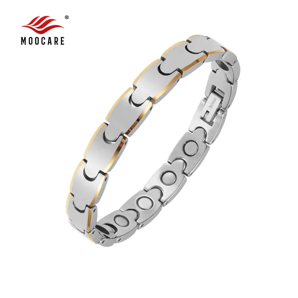 

Moocare tunqsten metal bracelet men magnetic therapy silver bracelets male jewelry casual elegant hand wrist charm chain