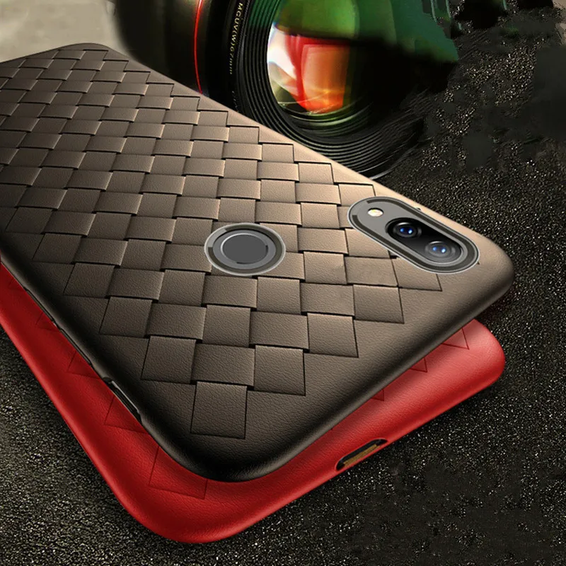 

For Xiaomi Redmi note 7 Pro Case Luxury business Matte Weaving Shockproof Soft Phone case Cover For Xiaomi Redmi note 7 Cases