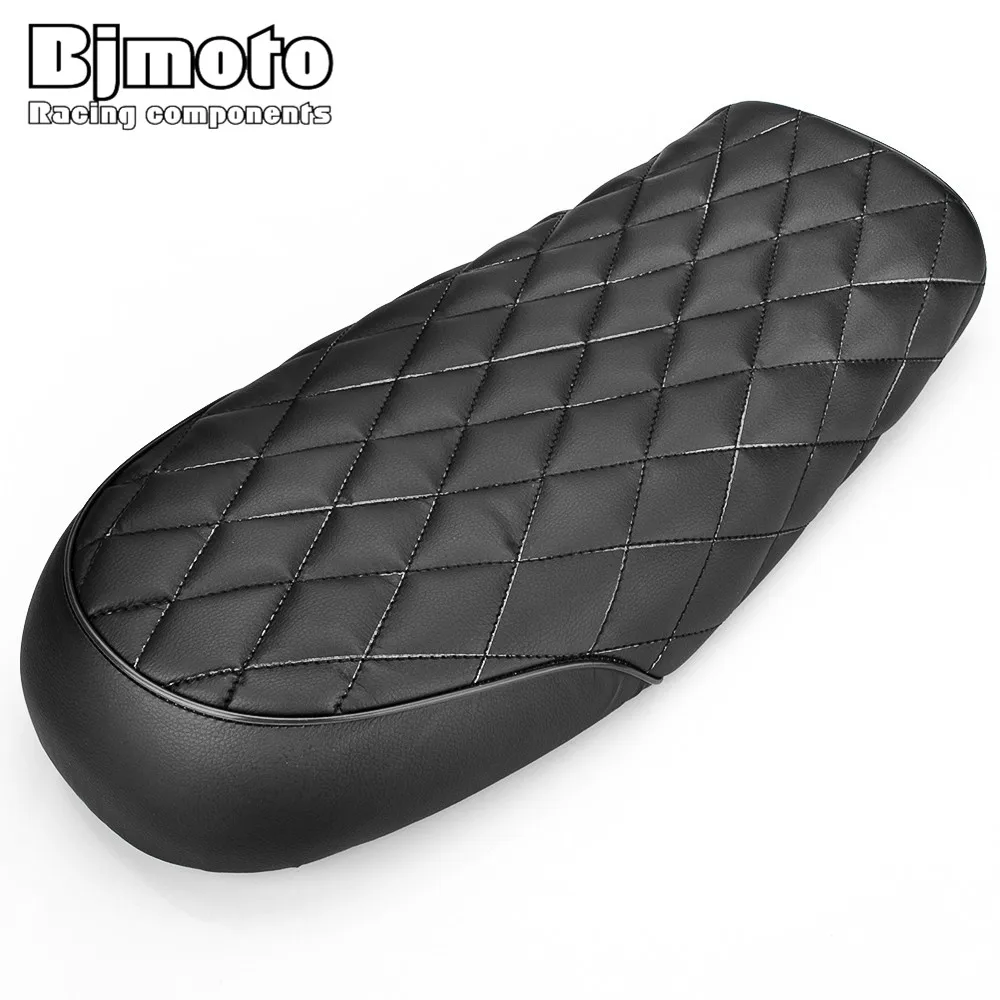 Мотоциклетная черная винтажная подушка на сиденье BJMOTO для Yamaha Honda Kawasaki Cafe Racer|cushion