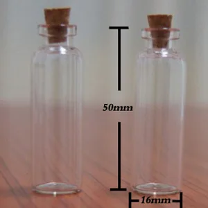 

factory wholesale 100 Pcs 5ml Clear Glass Bottles Vials with Corks