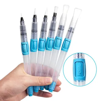

6 Pieces Water Brush Pen Set for Watercolour Ink Wash Painting
