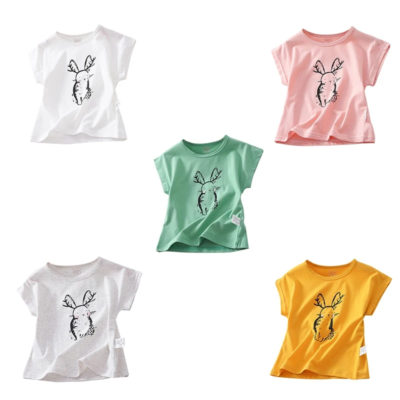 

Girls boys shirt tops girls cotton rabbit vests girl boy solid color undershirt kids underwear vest for 2-7T