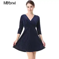 Женское темно-синее бархатное платье зимние платья с длинным рукавом с v-образным вырезом женское платье женские вечерние платья
