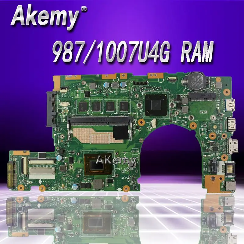 new motherboard S300CA For ASUS S300CA S300C VivoBook Laptop motherboard S300CA mainboard 987/1007U REV2.1 4G RAM