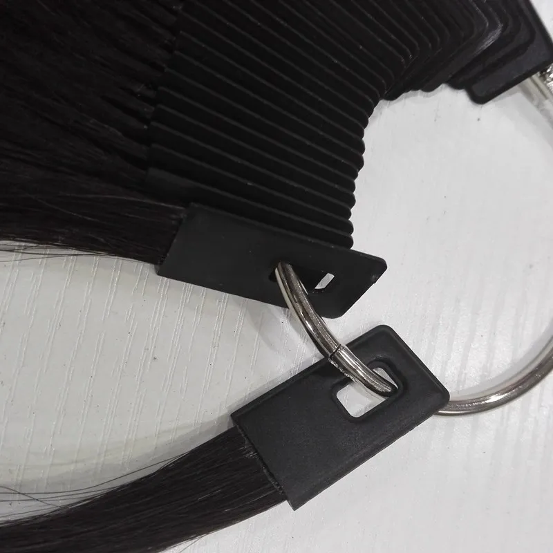 6inch human hair color ring for salon hair color chart light natural black color can change any color