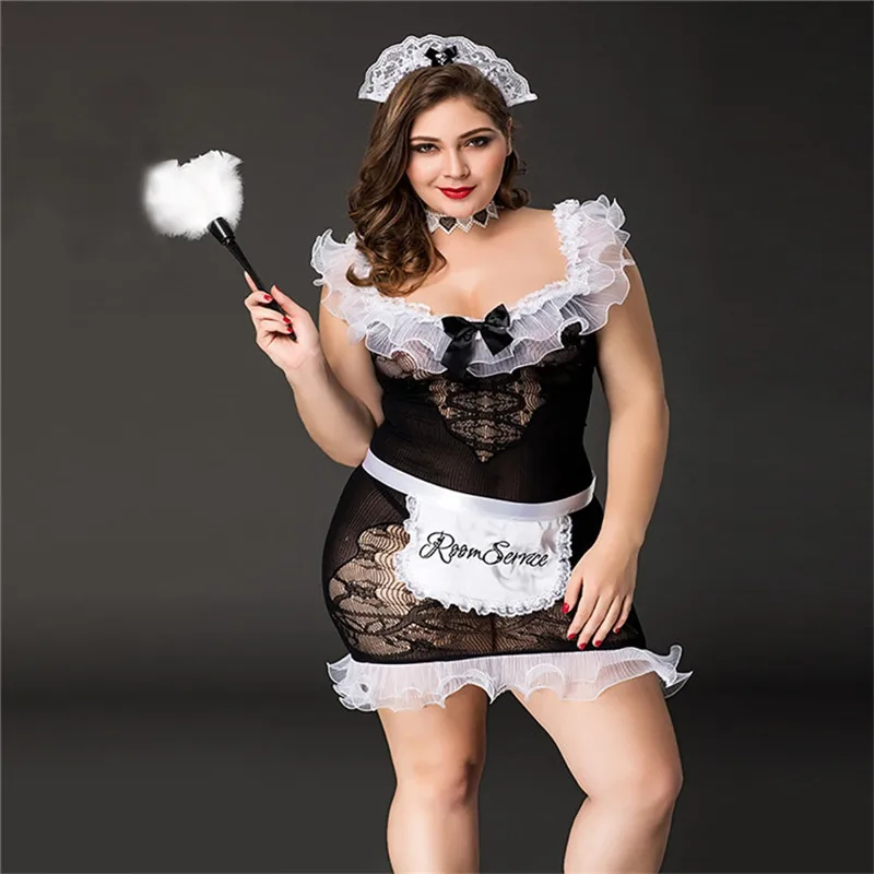  Women Sexy Erotic Lingerie Babydoll Plus Size Maid Uniform Cosplay Costume Porno Lingerie Hot Babyd