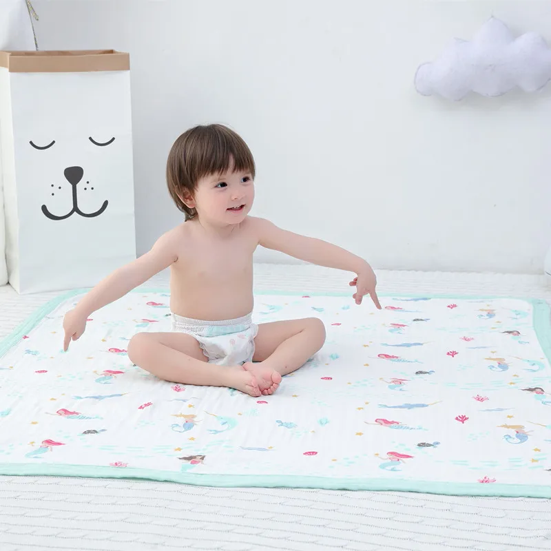 panda muslin quilt four layer bamboo baby muslin blanket Muslin Tree swaddle better than Aden Anais Baby/Blanket Infant Wrap - Цвет: SICENG Meirenyu