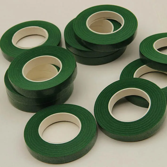 Free shipping 5rolls 12mm*30Yards green floral tape floral crown