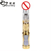 Black Wolf Vibrator Waterproof Rabbit Dildo Vibrator G-spot Multispeed Massager Female Adult Sex Toy For Female Masturbation