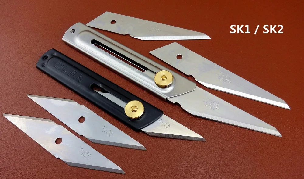 SK1/SK2 Кожа ремесло нержавеющая сталь утилита Skiving резьба резак нож инструмент запасные лезвия-Edger Creaser перфоратор для чеканки резак