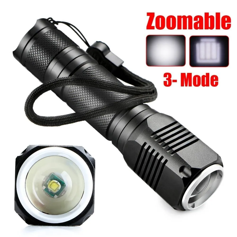 

1000 Lumen 7W Waterproof LED Flashlight 3 Modes Zoomable LED Torch Penlight Biking Camping Lighting Free Shipping