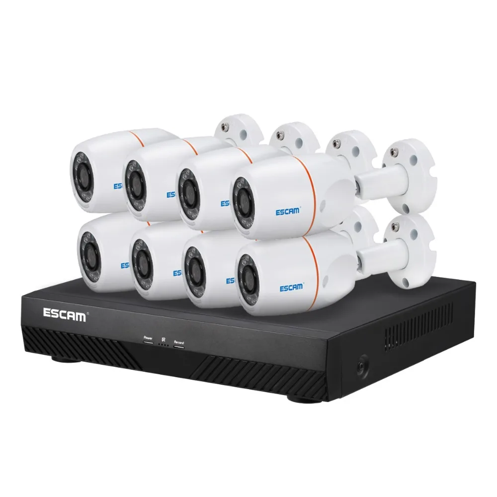 

ESCAM PNK805 NVR Kits HD 1080P 8 Channel Security System Waterproof IR Camera