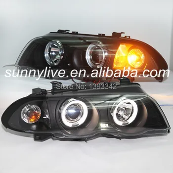 

For BMW E46 3 series 318i 323i 320i 325i 330i Head lamp 4 doors Angel Eyes 1998-2001 year SN