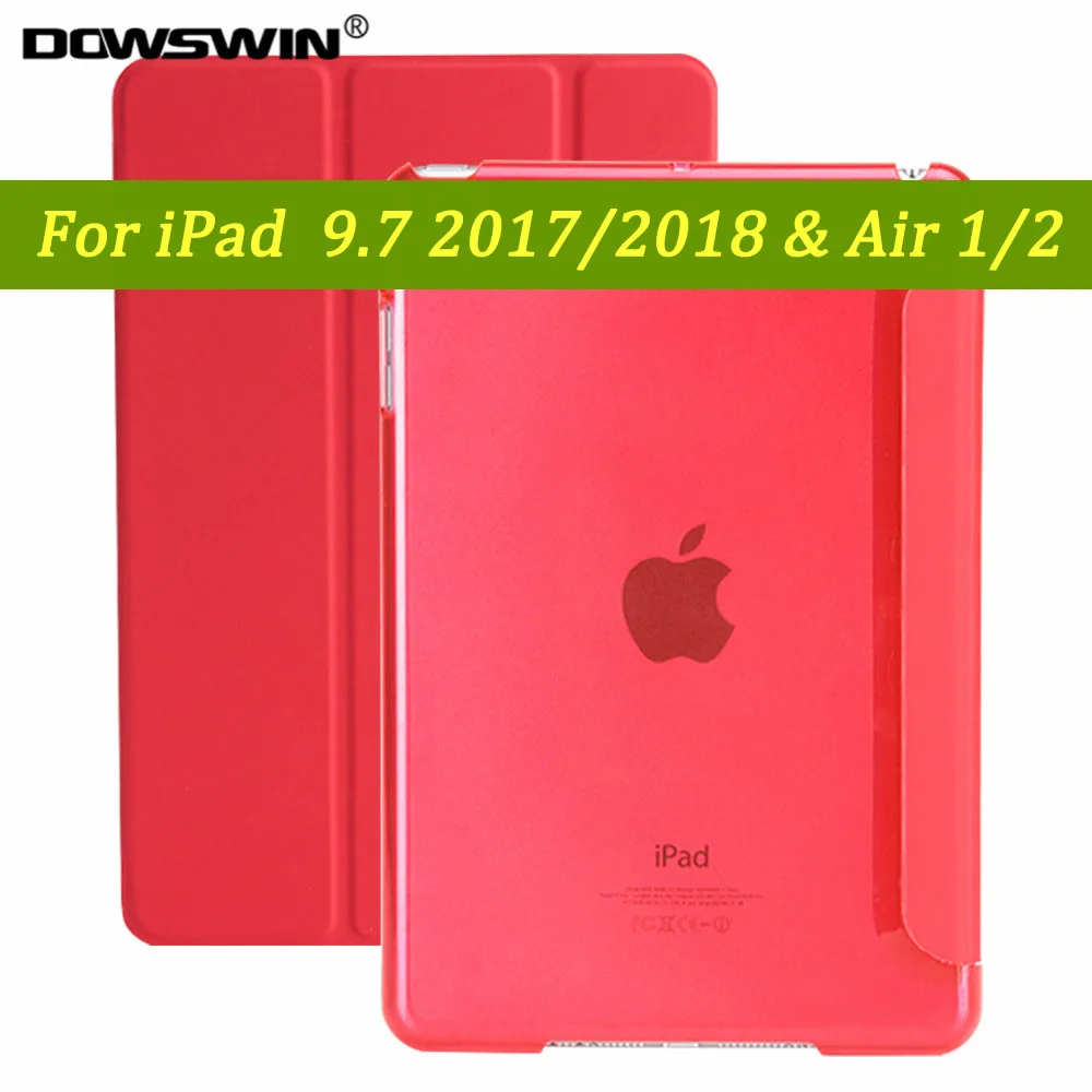 Чехол для iPad 9,7 Чехол для iPad Air 2 Smart Cover для iPad 6-го поколения чехол 9,7 дюймов Air 1 чехол - Цвет: Красный