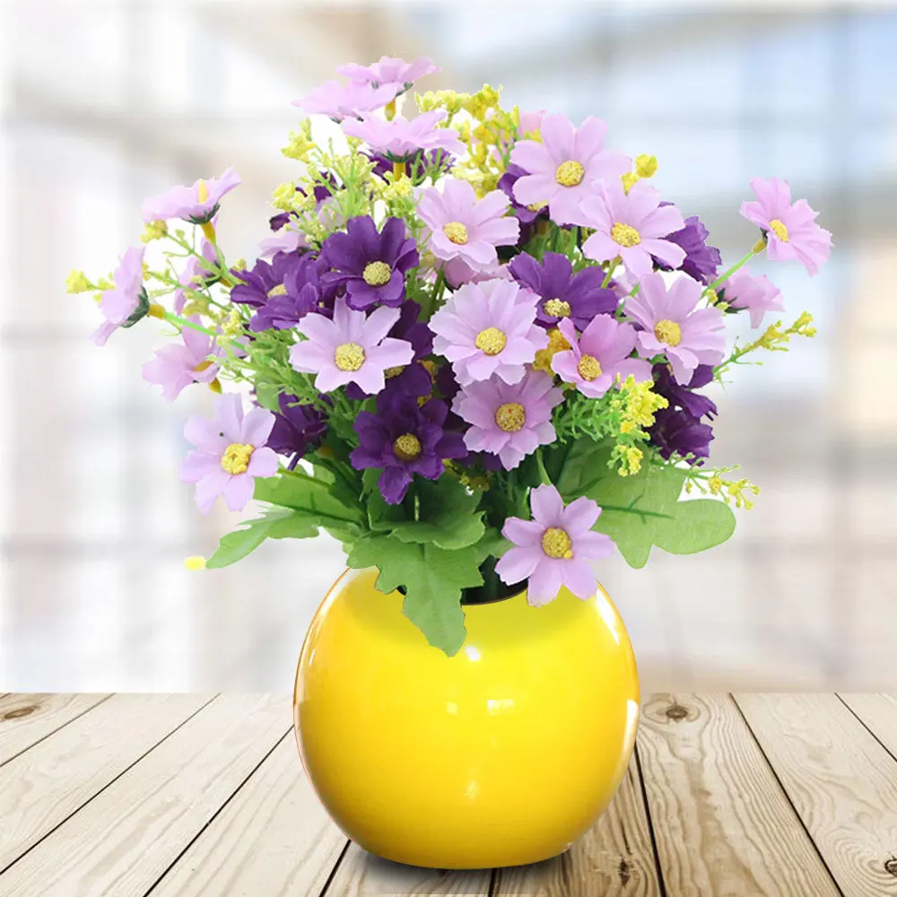 

Mini Vase Round Ball Ceramic Pottery Flower Pot Plant Office Decoration
