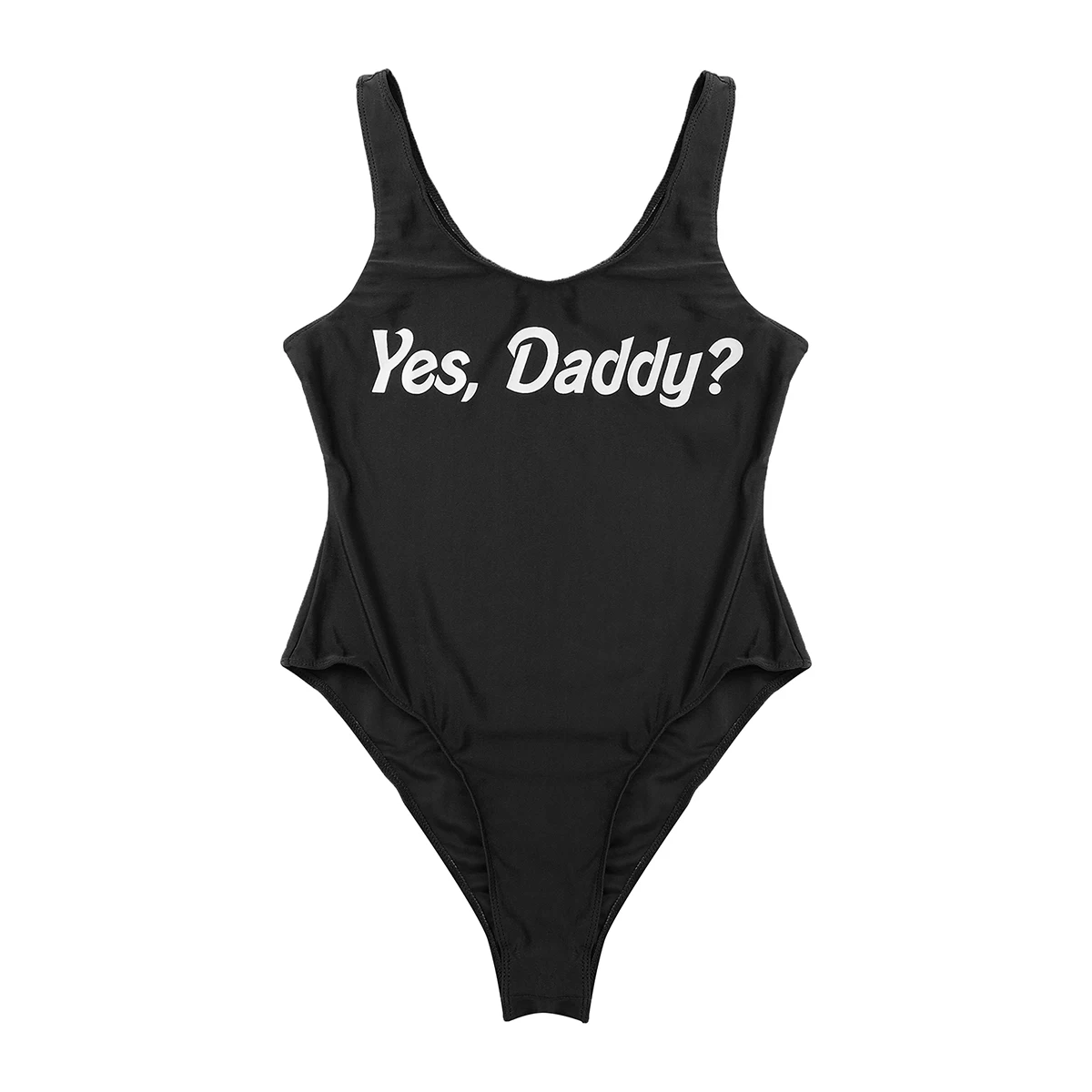 white lace bodysuit Women's Swimsuit Bodysuits Yes Daddy Letter Print Sport Monokini Swimwear Beach Wear High Waist Bathing Suit Leotard Swimsuits blue bodysuit