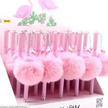 20 шт./лот 0.5 мм Корея Новинка Розовый фламинго pom гелевая пишущих ручек фестиваль День рождения пользу забирать домой учебные материалы