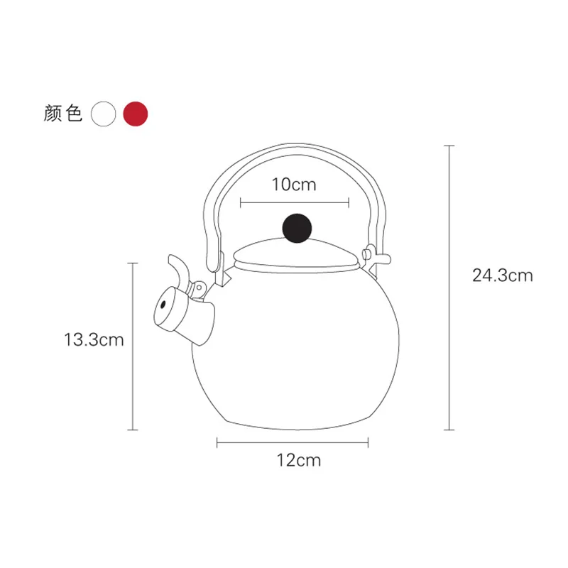 1.4L эмалированный чайник со свистком шар под названием горшок дерево эмаль утолщение газовая плита чайник
