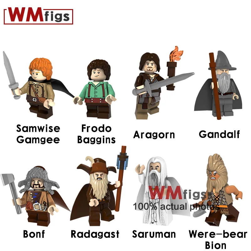 

Single Sale Lord of the Rings Figures Aragon Gray Gandalf Bonf Rydgarst Saruman Frodo Building Blocks Gift Toys For Children